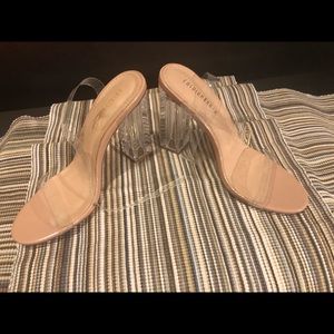 Size 7 Glass Slipper Clear Heels Worn Once!